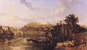 David Roberts View on the Tiber Looking Towards Mounts Palatine and Aventine oil painting reproduction